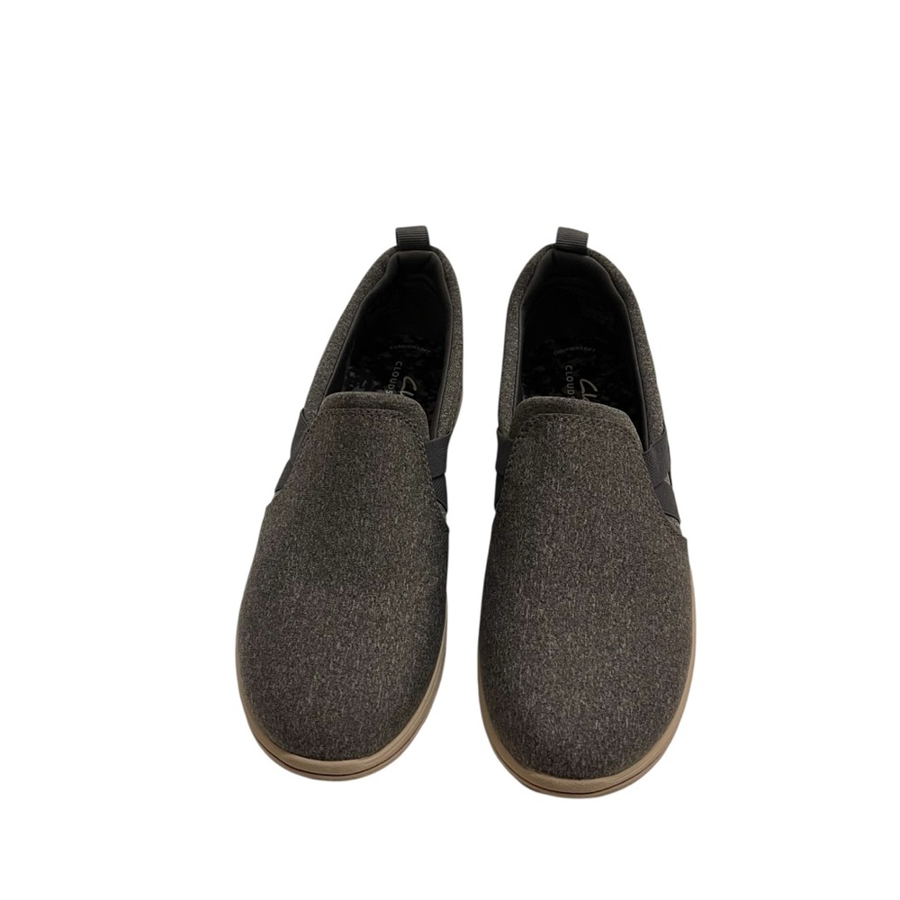 Women’s CLARKS Cloudsteppers Breeze Bali Slip On Shoes Grey NWOT - Picture 2 of 6
